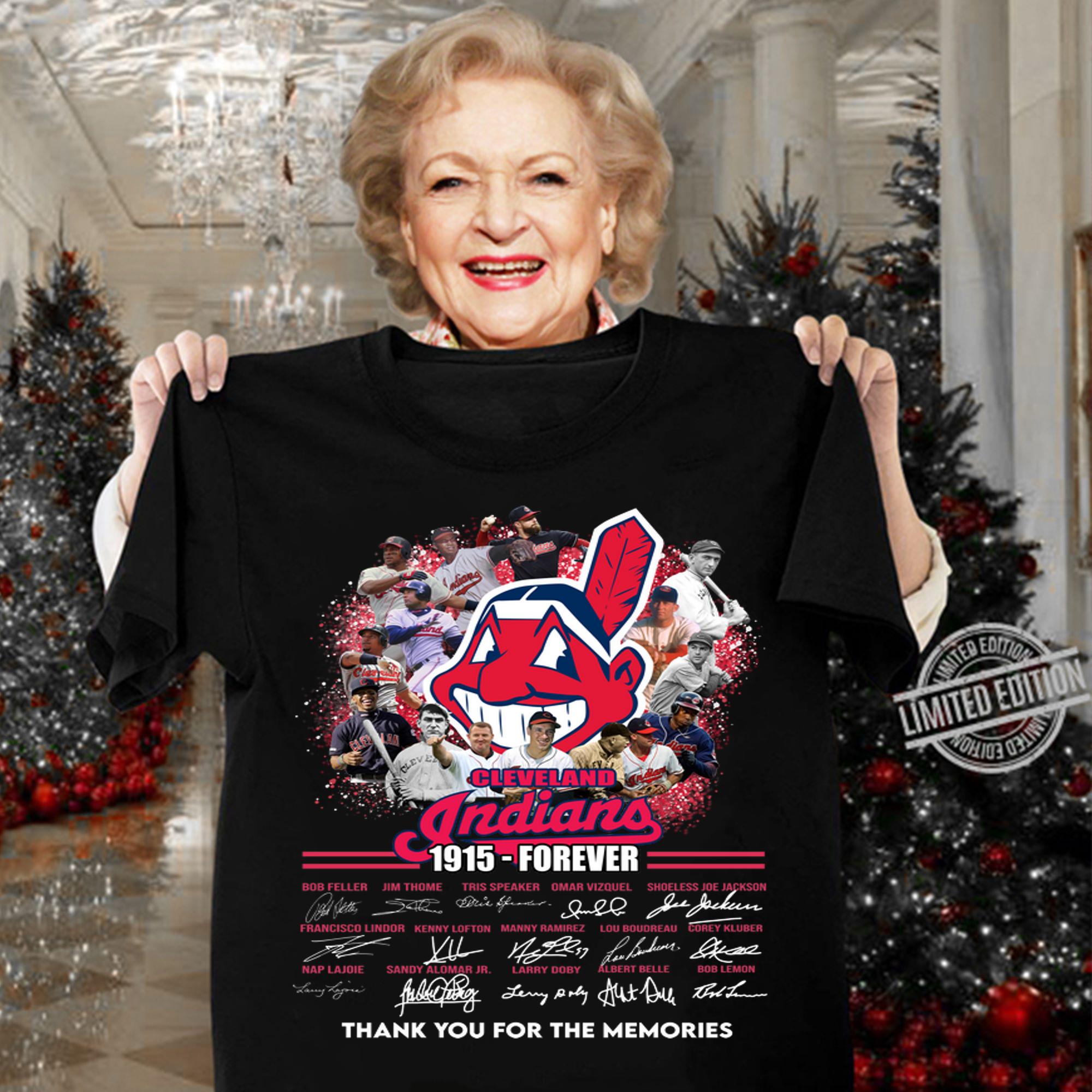 1915 Forever Thank You For The Memories Cleveland Indians t-shirt woman shirt