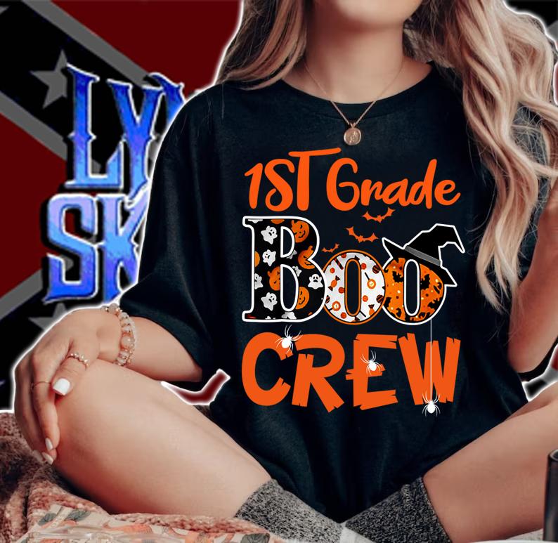 1st Grade Boo Crew Teacher Kids Halloween Gift t-shirt woman shirt