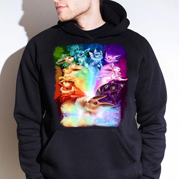 3D Colors Eevee Pokemon Evolution Rainbow Flareon Espeon Jolteon Umbreon Sylveon Vaporeon Leafeon Glaceon t-shirt hoodie