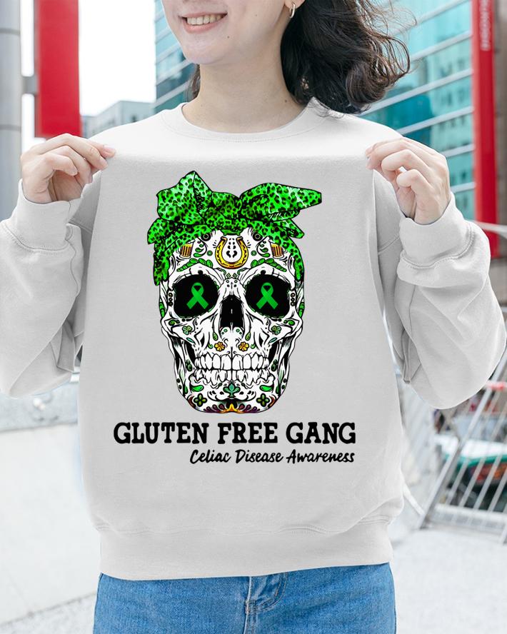 Funny Sugar Skull Gluten Free Gang Celiac Disease Awareness t-shirt sweatshirt