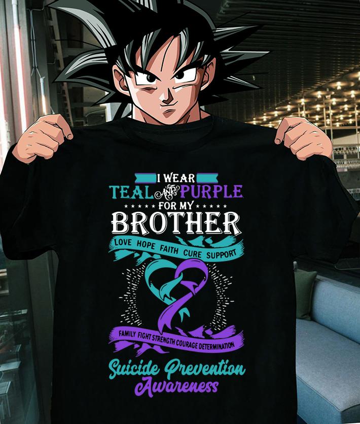 Suicide Prevention I Wear Teal Purple For My Brother t-shirt shirt