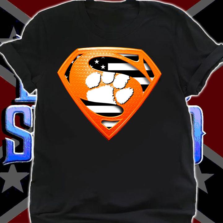 Superman Clemson Tigers American Flag t-shirt shirt