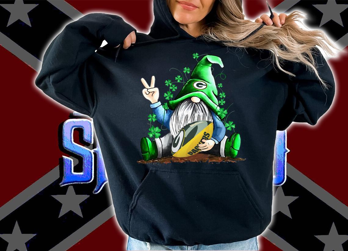 Gnome hug Green Bay Packers St. Patrick's Day t-shirt hoodie
