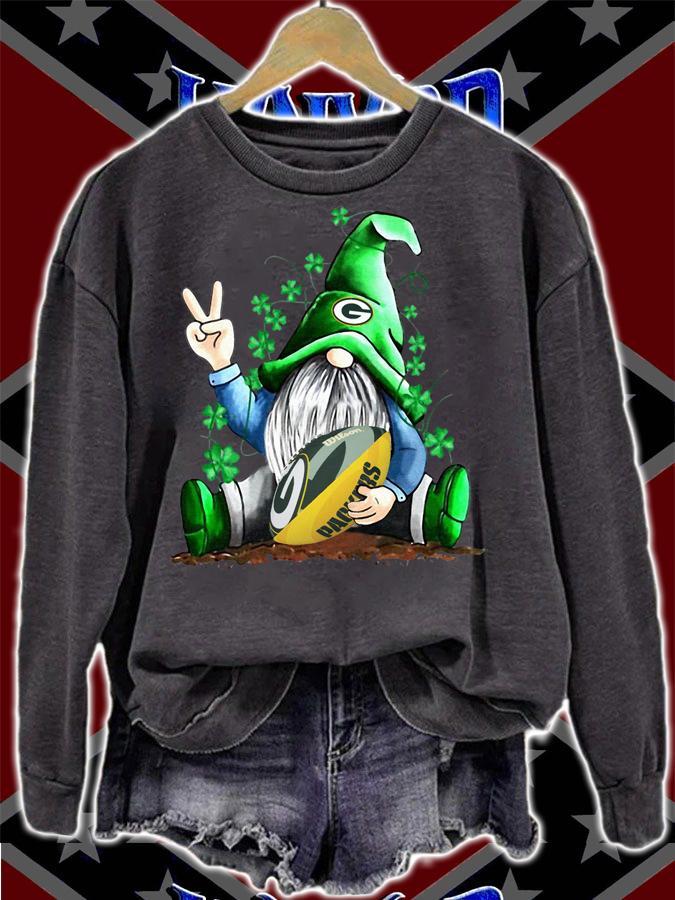 Gnome hug Green Bay Packers St. Patrick's Day t-shirt sweatshirt
