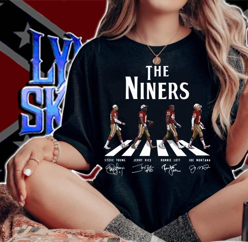 San Francisco 49ers The Niners Abbey Road Signatures t-shirt woman shirt