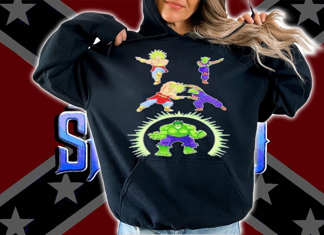 Dragon Ball Broly and Piccolo Fusions dance Hulk t-shirt hoodie