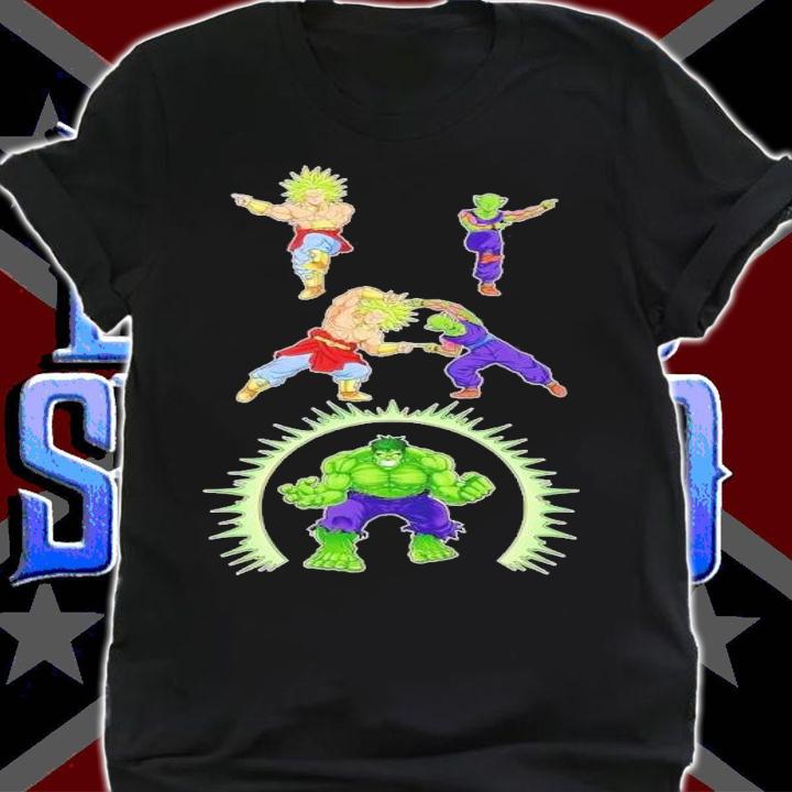 Dragon Ball Broly and Piccolo Fusions dance Hulk t-shirt shirt
