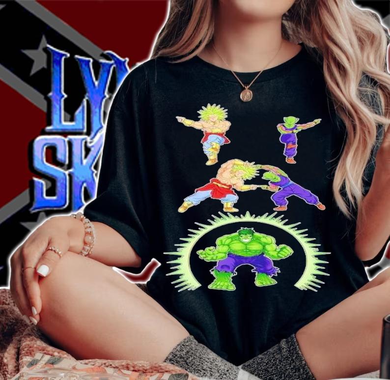 Dragon Ball Broly and Piccolo Fusions dance Hulk t-shirt woman shirt