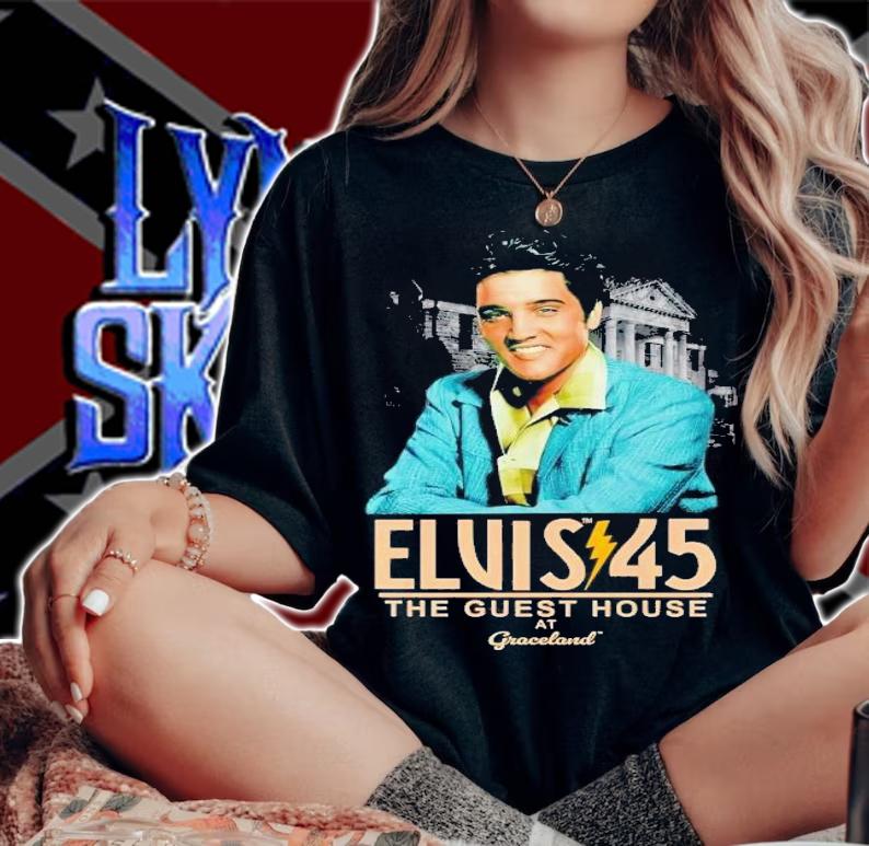 Elvis 45 the guest house at Graceland t-shirt woman shirt