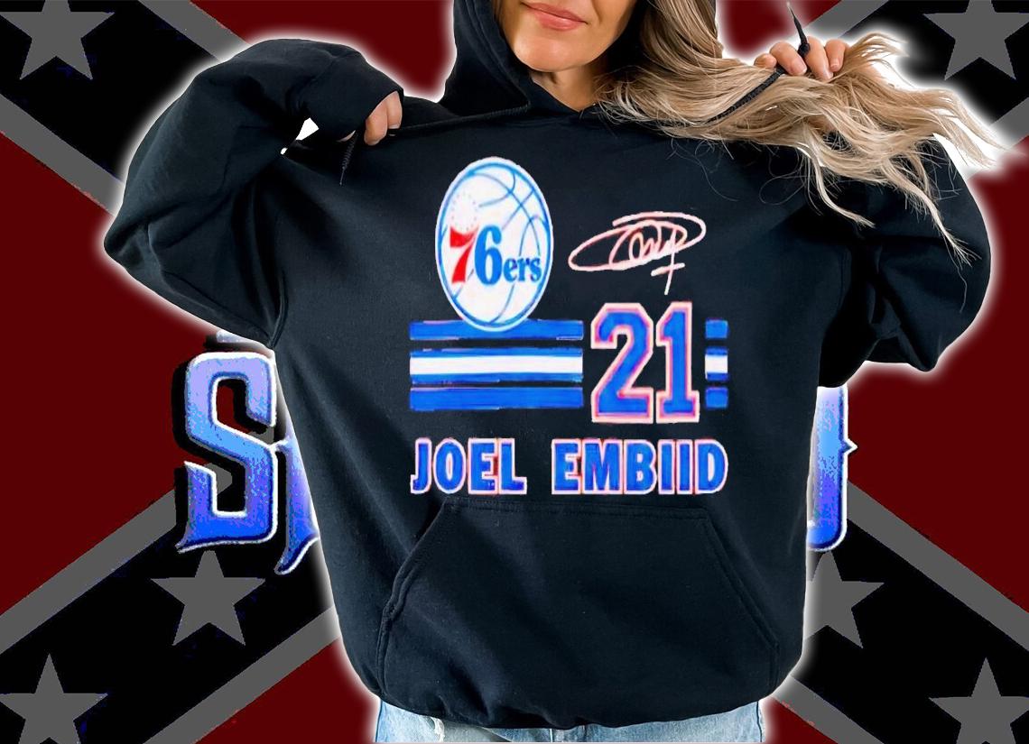 76ers Joel Embiid signature shirt t-shirt hoodie