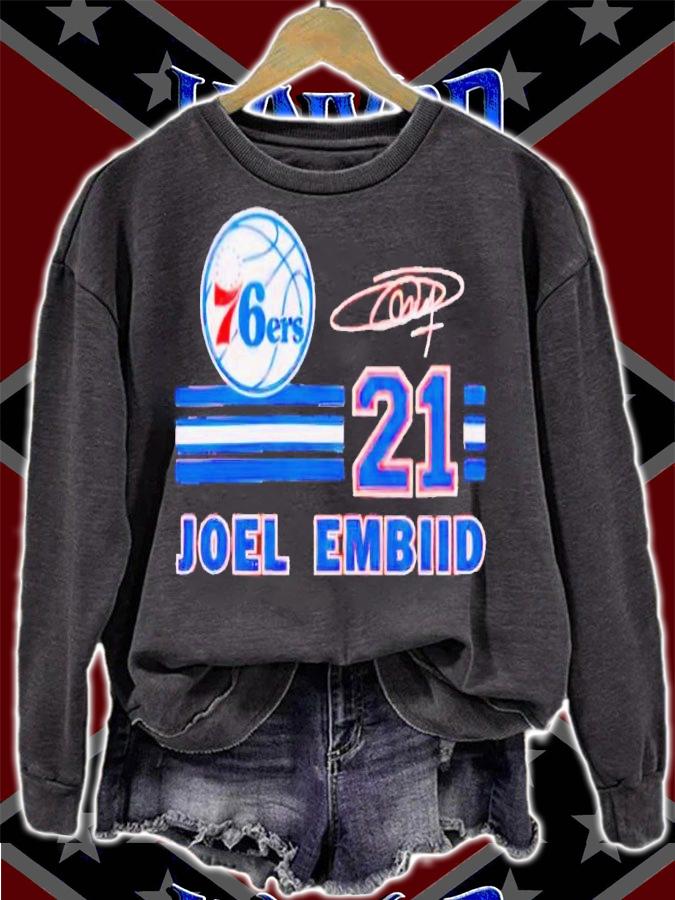 76ers Joel Embiid signature shirt t-shirt sweatshirt