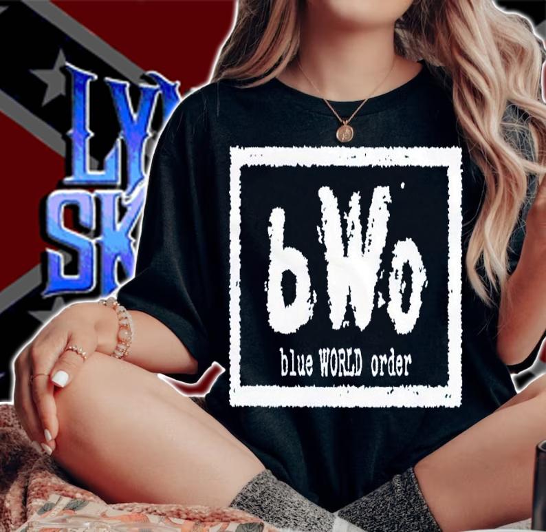 Blue World Order shirt t-shirt woman shirt