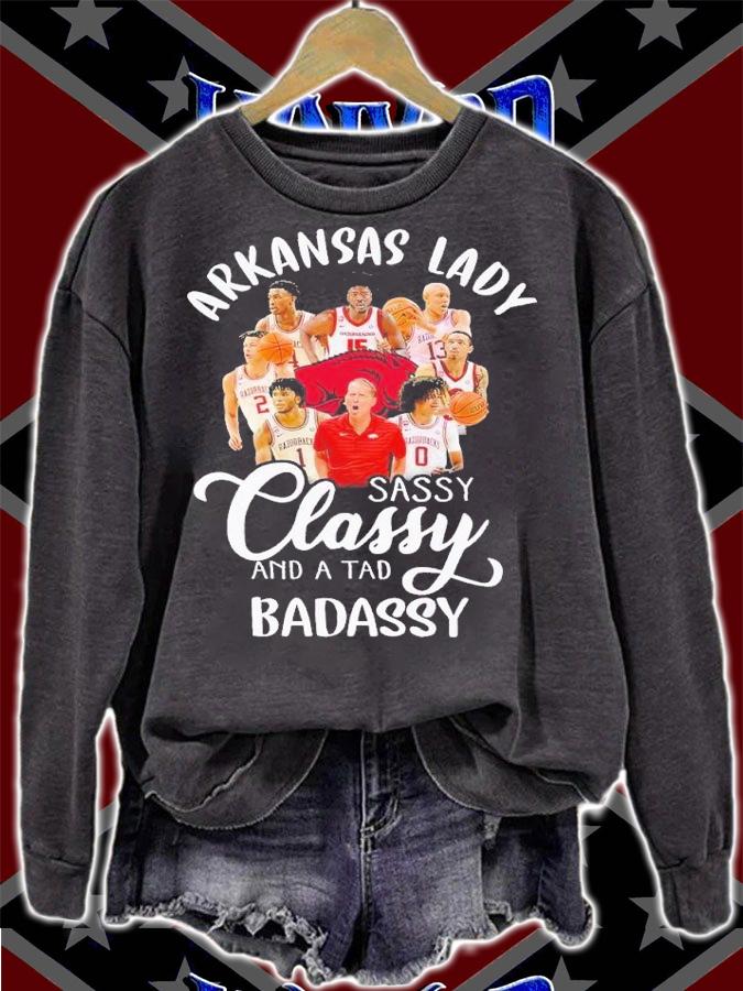 Arkansas lady sassy classy and a tad badassy shirt t-shirt sweatshirt