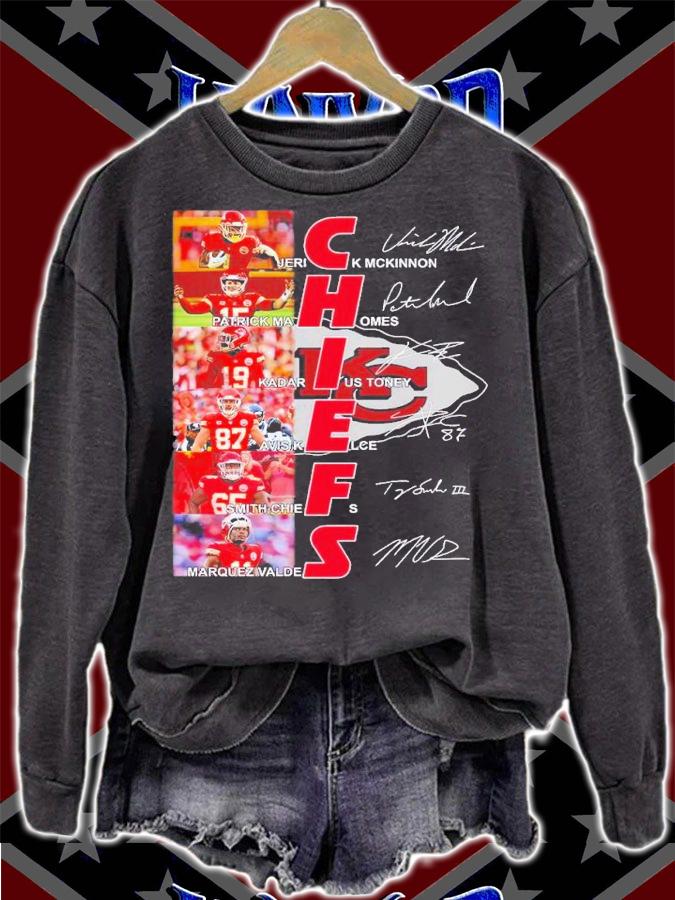 Chiefs Jerick Mckinnon Patrick Mahomes Kadarius Toney Avis Kelce signatures shirt t-shirt sweatshirt
