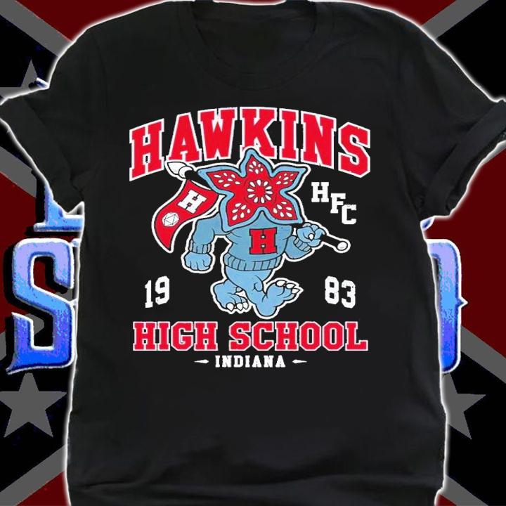 Hawkins High School Vintage Distressed Creepy Cute College Mascot shirt t-shirt shirt