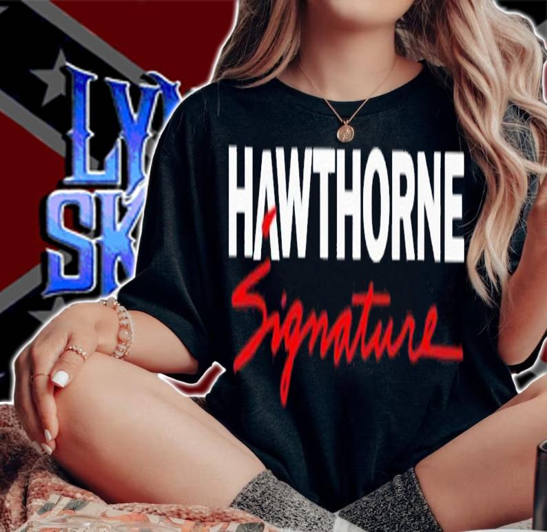 Hawthorne signature shirt t-shirt woman shirt