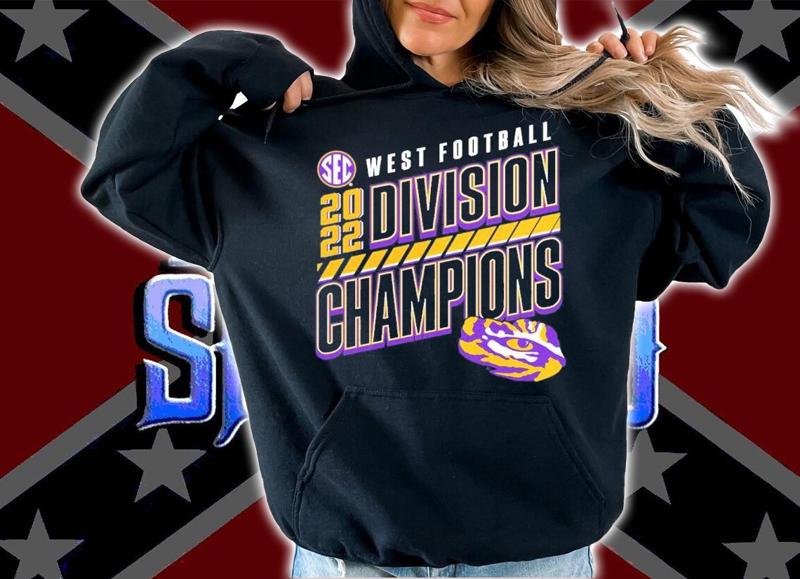 LSU Tigers SEC West Division Football Champions Slanted Knockout 2022 Shirt t-shirt hoodie
