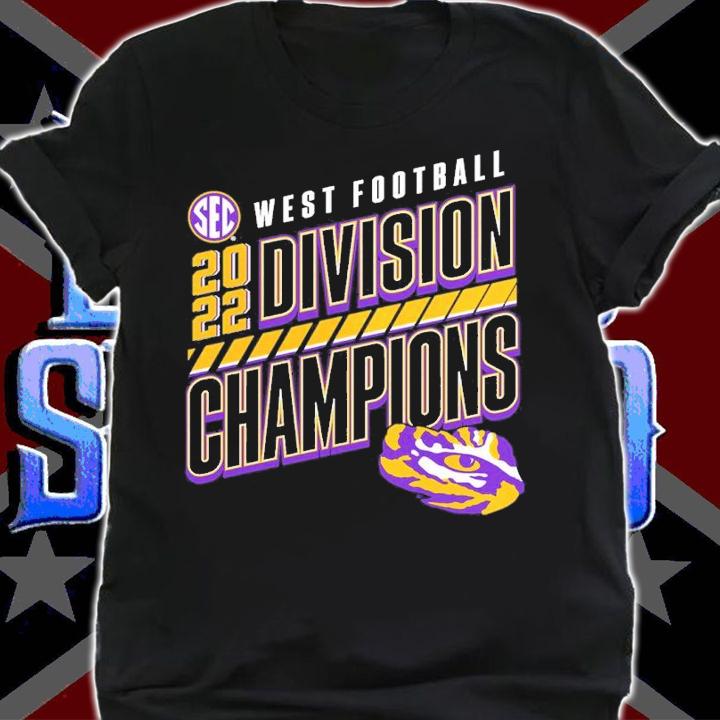 LSU Tigers SEC West Division Football Champions Slanted Knockout 2022 Shirt t-shirt shirt