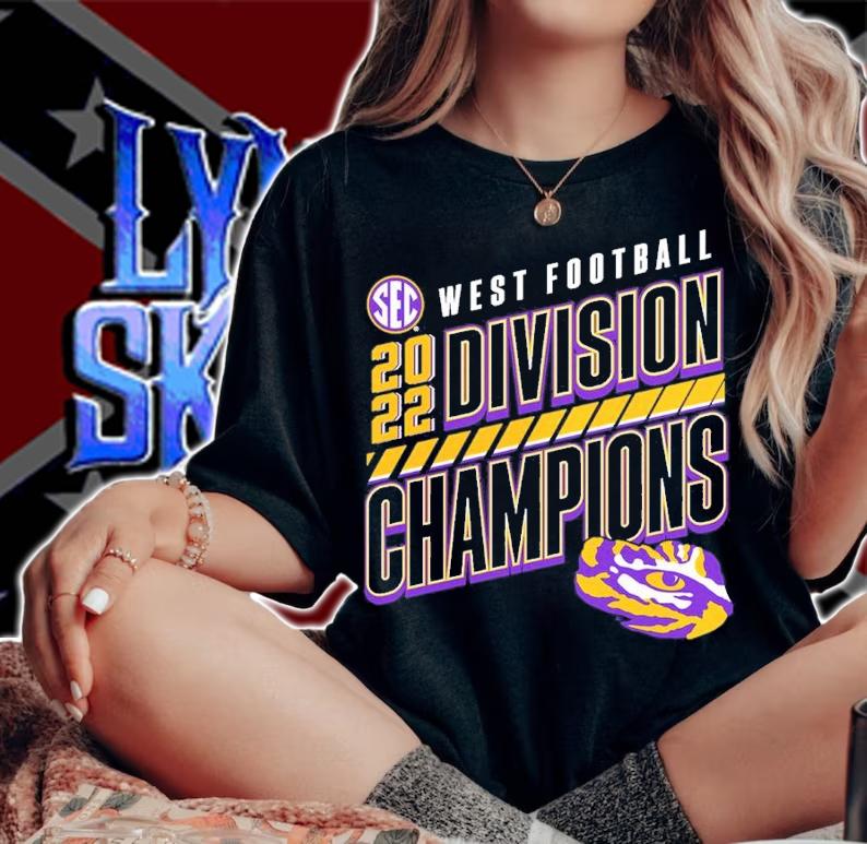LSU Tigers SEC West Division Football Champions Slanted Knockout 2022 Shirt t-shirt woman shirt