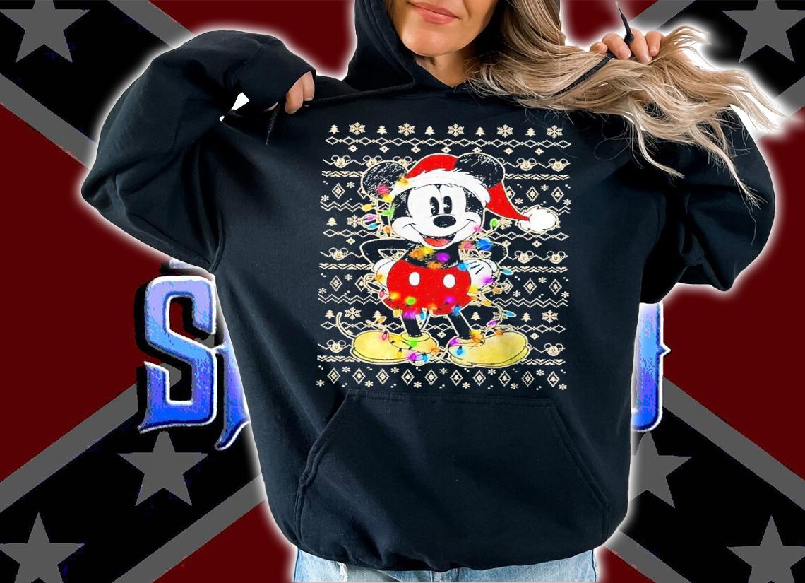 Mickey Mouse Christmas Lights Vintage Shirt t-shirt hoodie