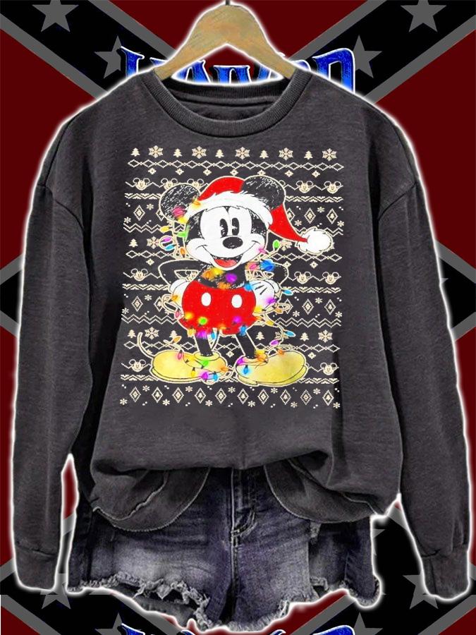 Mickey Mouse Christmas Lights Vintage Shirt t-shirt sweatshirt