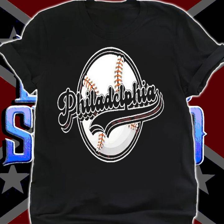 Philly Cityscape Baseball Philadelphia Skyline Retro shirt t-shirt
