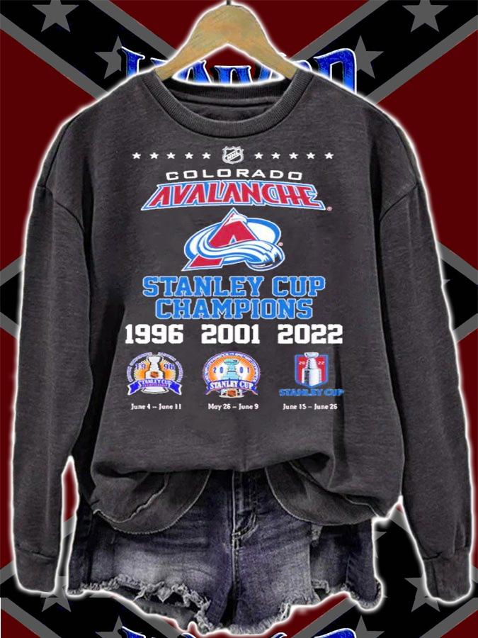 Colorado Avalanche NHL Stanley Cup Champions 1996 2001 2022 shirt t-shirt