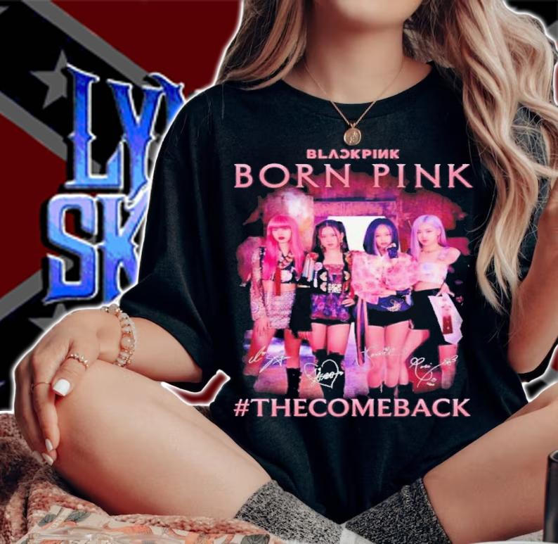 Black Pink Born Pink the come back signatures shirt t-shirt
