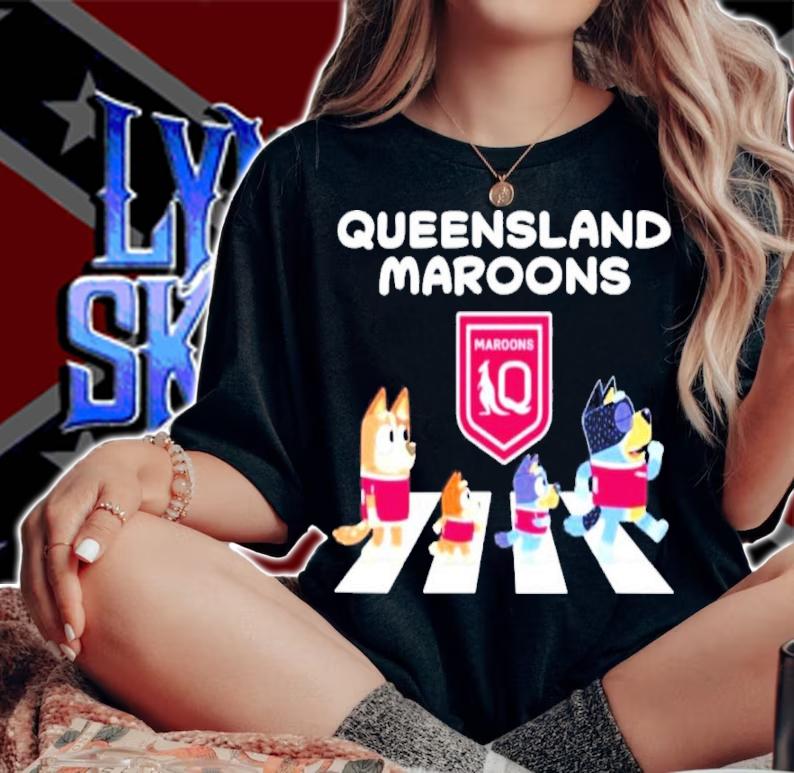 Queensland Maroons The Cult Of Bluey Abbey Road Shirt t-shirt