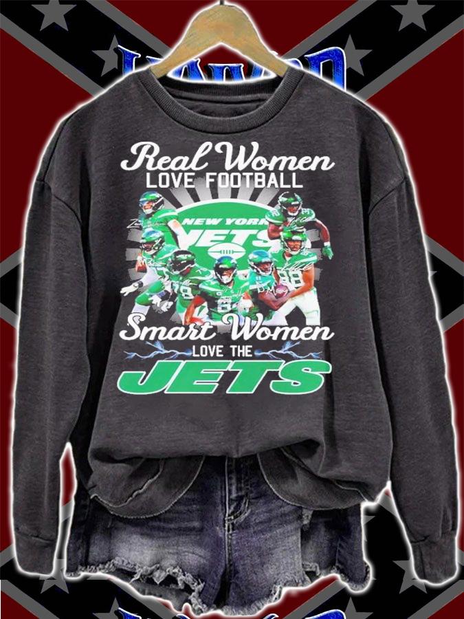 Real Women Love Football Smart Women Love New York Jets Signatures Shirt t-shirt sweatshirt