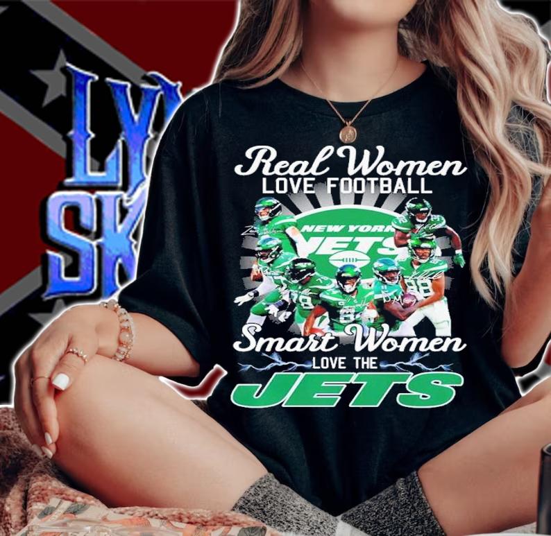 Real Women Love Football Smart Women Love New York Jets Signatures Shirt t-shirt woman shirt