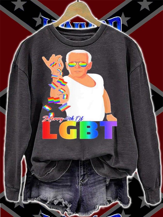 Anti Biden Salt Merry 4th Of LGBTQ Coming Out Day T-Shirt t-shirt sweatshirt