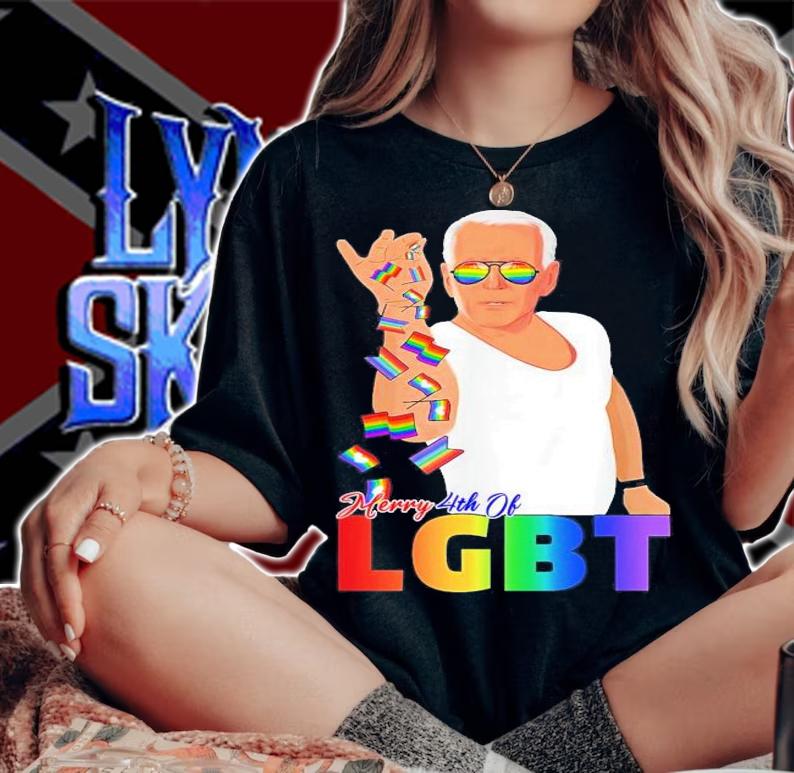 Anti Biden Salt Merry 4th Of LGBTQ Coming Out Day T-Shirt t-shirt woman shirt