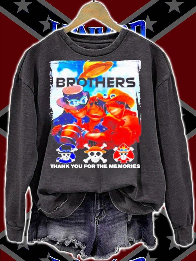 Brothers One Piece Characters Thank You For The Memories Shirt t-shirt sweatshirt