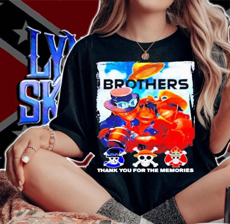 Brothers One Piece Characters Thank You For The Memories Shirt t-shirt woman shirt