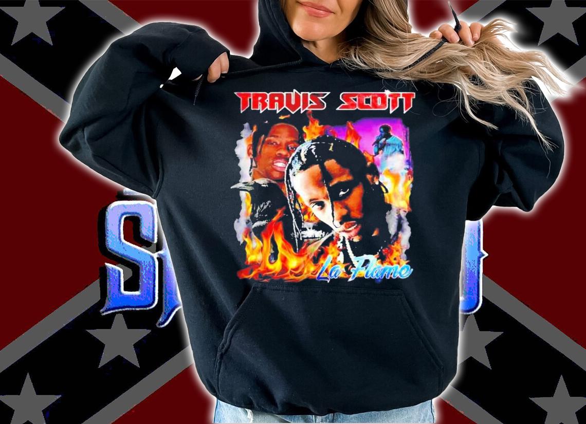 Travis Scott LA flame shirt t-shirt hoodie
