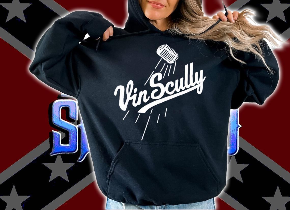 Vin Scully Microphone shirt t-shirt hoodie