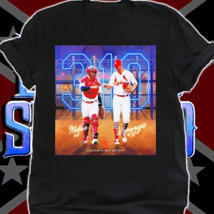 Yadier Molina And Adam Wainwright 322 Starts As A Battery Shirt t-shirt shirt