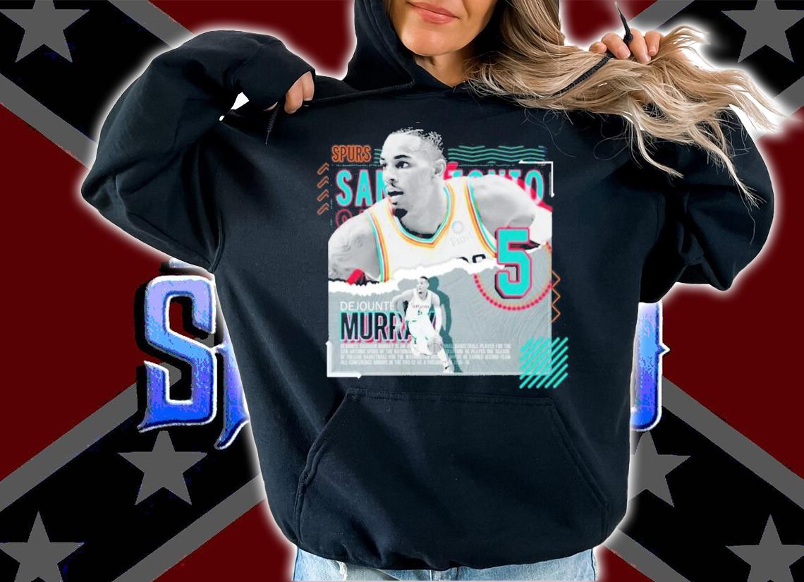 Dejounte Murray Basketball Paper Poster Spurs Shirt t-shirt
