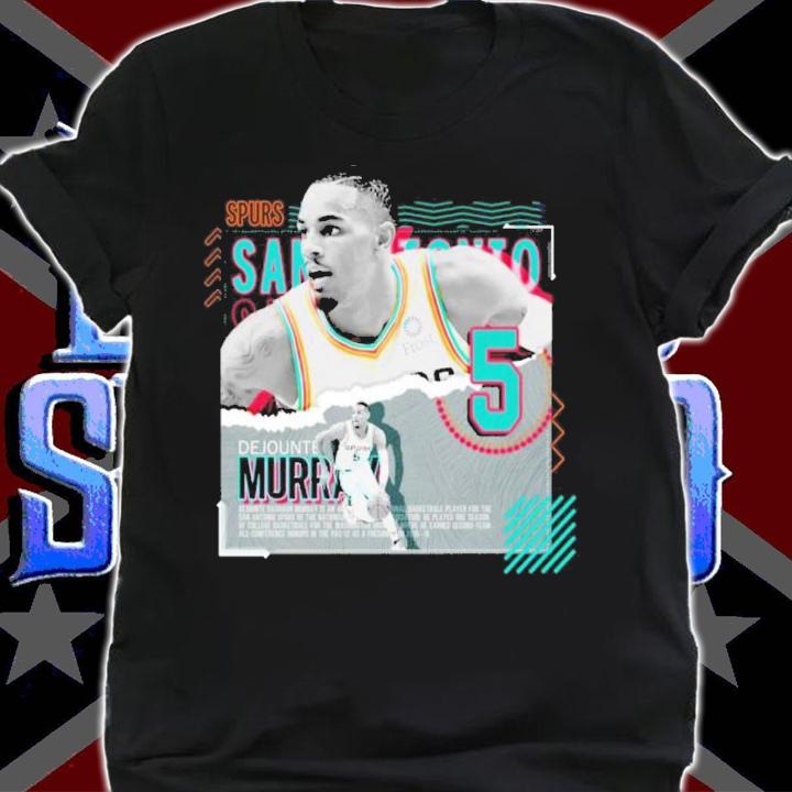 Dejounte Murray Basketball Paper Poster Spurs Shirt t-shirt