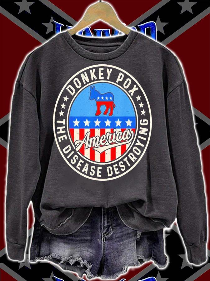 Donkey Pox The Disease Destroying America Donkeypox Retro T-Shirt t-shirt