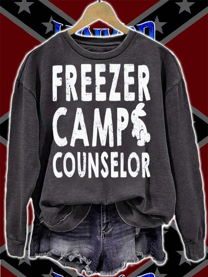 Freezer Camp Counselor Backyard Meat Rabbit Hunting T-Shirt t-shirt sweatshirt