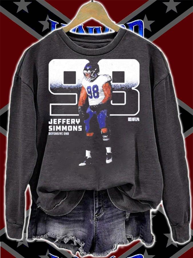 Jeffery Simmons Tennessee Outline Football Shirt t-shirt sweatshirt