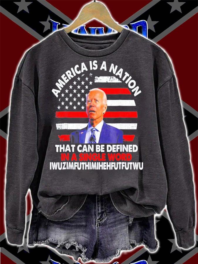 Joe Biden America Is A Nation That Can Be Defined In Single Word T-Shirt t-shirt
