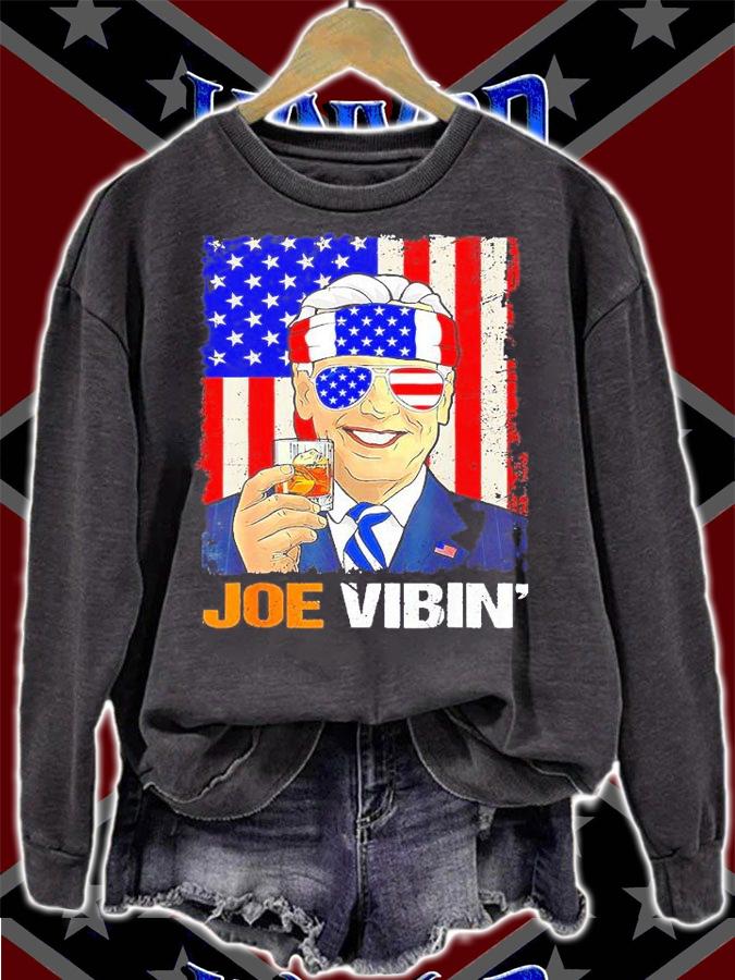 Joe US Flag 4th Of July President Biden Retro Drinking T-Shirt t-shirt sweatshirt