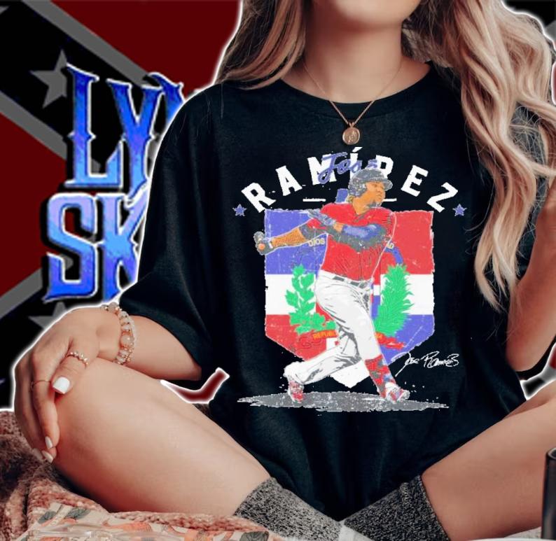 Jose Ramirez Cleveland Country Flag Baseball Signatures Shirt t-shirt woman shirt