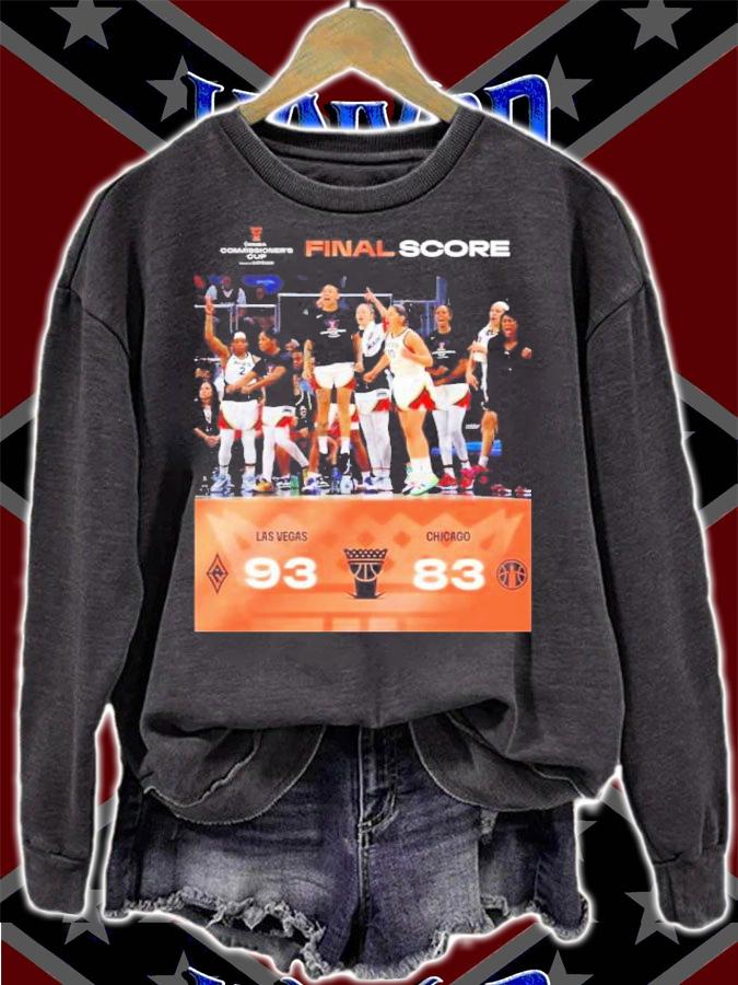Las Vegas Aces Final Score WNBA Commissioner's Cup Las Vegas 93 Chicago Shirt t-shirt