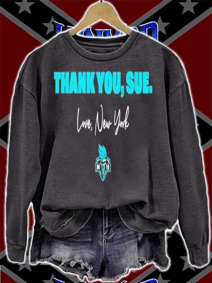 New York Liberty Thank You Sue Love New York Shirt t-shirt