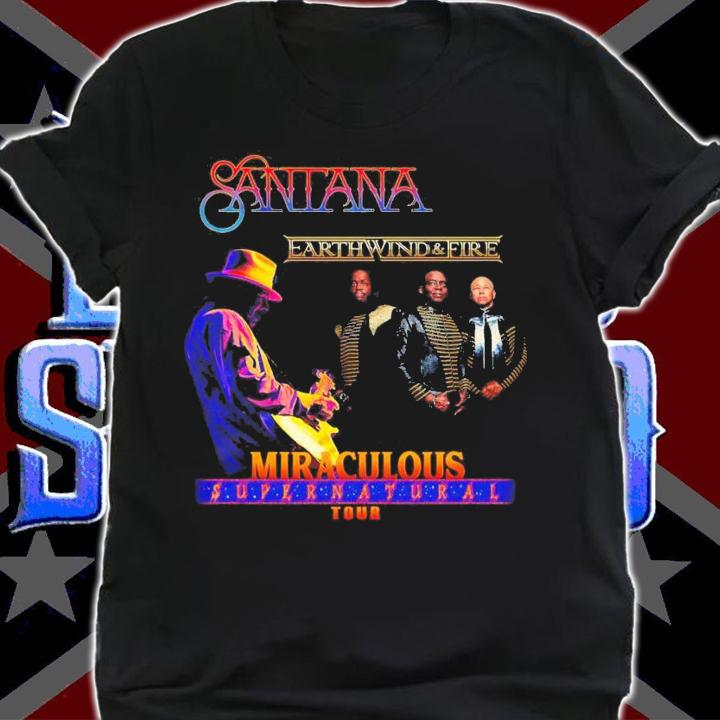 Santana Earth Wind And Fire Miraculous Supernatural Tour 2022 T-Shirt t-shirt shirt