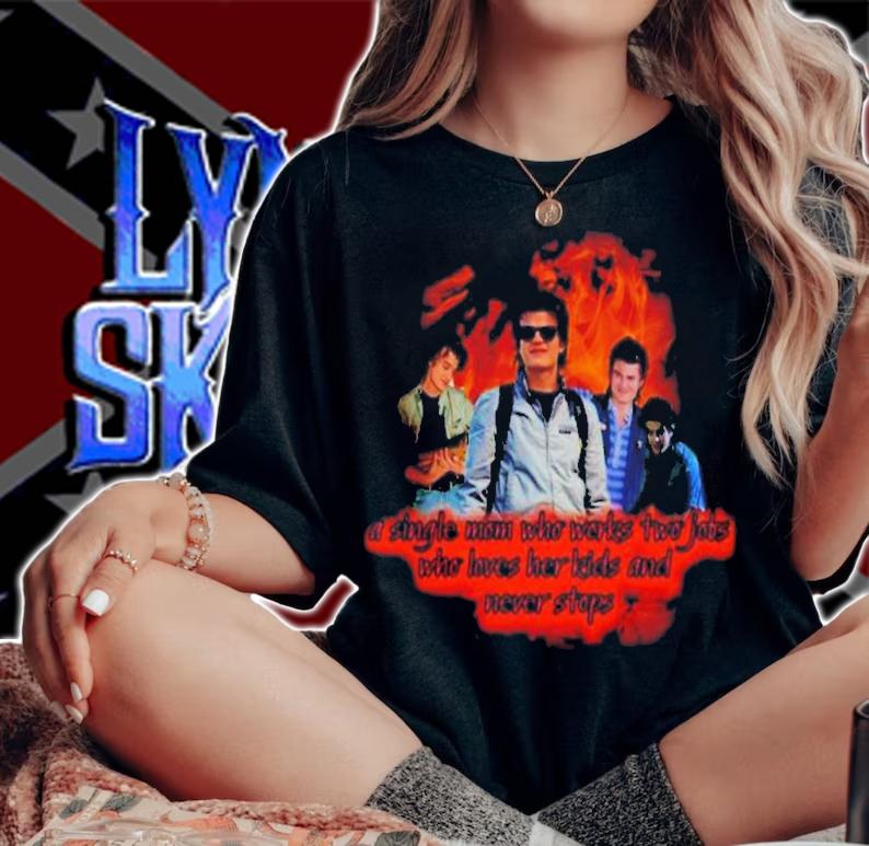 Steve A Single Mom Who Works Two Jobs Steve Harrington Stranger Things 4 Shirt t-shirt